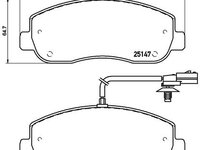 Set placute frana fata Brembo RENAULT MASTER III 2.3D/Electric