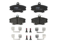 Set placute frana fata (cu suplimente cu suruburi de ghidare a etrierului de frana) DACIA LOGAN LOGAN EXPRESS LOGAN MCV SANDERO RENAULT CLIO II LOGAN I THALIA I THALIA II 1.2-1.6LPG 05.96- TRW GDB1634