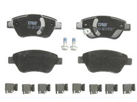 Set placute frana fata (cu suplimente cu suruburi de ghidare a etrierului de frana (cu senzor acustic de uzura ) FIAT DOBLO DOBLO CARGO PANDA OPEL ADAM CORSA D 1.0-1.9 10.01- TRW GDB1700