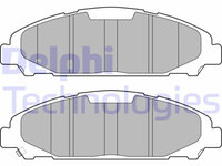 Set placute frana fata DELPHI, Ford Mustang Convertibil, 02.2014-, Mustang Coupe, 02.2014-, Fata, puntea fata