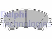 Set placute frana fata DELPHI, Renault Espace V, 2015-, Grand Scenic IV 2016-, Megane IV, 2016-, Scenic IV (J9 ), 09.2016-, Talisman, 2015-, Fata, puntea fata