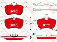 Set placute frana fata din ceramica OPEL ASTRA G ASTRA H ASTRA H CLASSIC H ASTRA H GTC ASTRA H H COMBO COMBO TOUR CORSA C CORSA D CORSA E MERIVA A MERIVA B 1.0-2.2 03.01- TRW GDB1668DTE