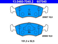 Set placute frana fata ford granada,sierra