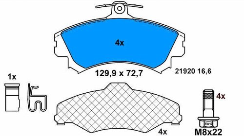 Set placute frana fata Mitsubishi COLT VII (Z