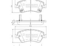 Set placute frana fata Nipparts pt toyota auris de la an 2007-