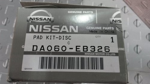 Set placute frana fata Nissan PATHFINDER , ORIGINALE DA060EB326