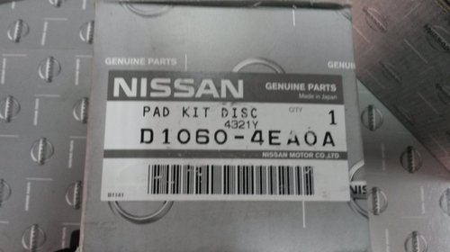 Set placute frana fata Nissan Qashqai J11 , ORIGINALE D10604EA0A