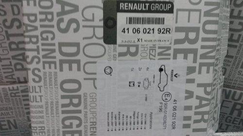 Set placute frana fata Renault Megane II ORIGINALE 410609192R