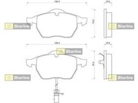 Set placute frana fata starline pt audi a6 4f