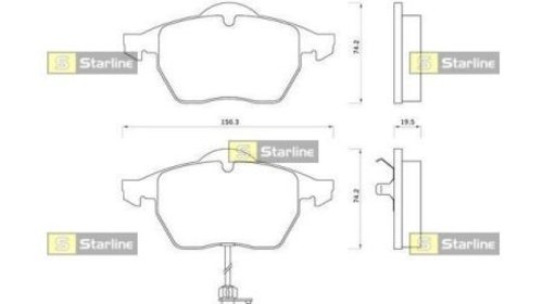 Set placute frana fata starline pt audi a6 4f