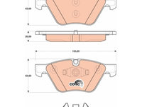 Set placute frana fata TRW, Bmw Seria 1 (E81/E82, E87/E88), 2006-2013, 3 (E90/E91, E92/E93), 2004-2013, Fata, puntea fata, Echipament vehicul : vehicule fara pachet sport