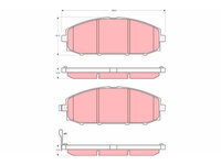 Set placute frana fata TRW, Nissan Patrol Gr II Combi (Y61), 06.1997-, Fata, puntea fata