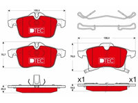 Set placute frana fata TRW, Opel Astra G Cabriolet (T98), 2001-2005, Astra H, Combo, 2001-, Corsa C, Corsa D, Corsa E, Meriva 2003-2017, Zafira B, 2005-2019, Fata, puntea fata