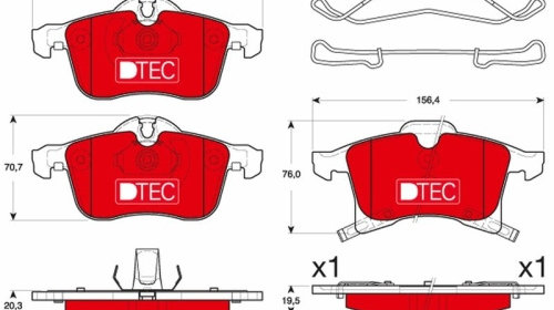 Set placute frana fata TRW, Opel Astra G Cabr