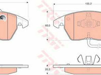 Set placute frana fata VW Golf 6 2008-2013, TRW GDB1550