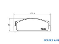 Set placute frana Fiat 850 Spider 1965-1973 #2 002200