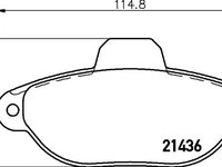 Set placute frana FIAT PUNTO (176) - OEM - MEYLE ORIGINAL GERMANY: 0252143617/W|025 214 3617/W - W02282738 - LIVRARE DIN STOC in 24 ore!!!