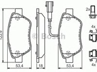 Set placute frana FIAT PUNTO Van (199) - OEM - BOSCH: 0986494113|0 986 494 113 - Cod intern: W02656365 - LIVRARE DIN STOC in 24 ore!!!