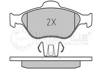 Set placute frana FORD COURIER caroserie (JV_) - OEM - MEYLE ORIGINAL GERMANY: 0252360418|025 236 0418 - W02363390 - LIVRARE DIN STOC in 24 ore!!!