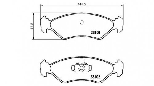 Set placute frana Ford FIESTA Mk III (GFJ) 19