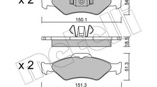 SET PLACUTE FRANA FORD KA (RB_) 1.3 i METELLI