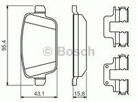 Set placute frana FORD KUGA I - OEM - BOSCH: 0986494639|0 986 494 639 - Cod intern: W02658330 - LIVRARE DIN STOC in 24 ore!!!