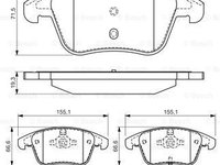 Set placute frana frana disc 0 986 494 538 BOSCH pentru Audi A5 Audi A4