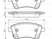 Set placute frana frana disc 0 986 494 552 BOSCH