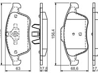 Set placute frana frana disc 0 986 494 556 BOSCH pentru Renault Latitude