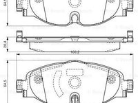 Set placute frana frana disc 0 986 494 660 BOSCH pentru Vw Up Seat Leon Vw Golf Audi A3 Skoda Octavia