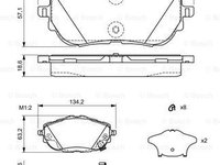 Set placute frana frana disc 0 986 494 676 BOSCH pentru Toyota Corolla Toyota Auris