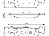 Set placute frana frana disc 0 986 494 697 BOSCH pentru Dacia Sandero Dacia Logan Renault Loganstepway