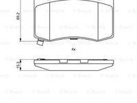 Set placute frana frana disc 0 986 494 708 BOSCH