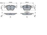 Set placute frana frana disc 0 986 494 958 BOSCH pentru Bmw Seria 3 Bmw X1 Bmw Z4 Bmw Seria 5