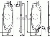 Set placute frana frana disc 0 986 495 122 BOSCH