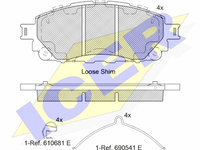 Set placute frana frana disc 182296 ICER