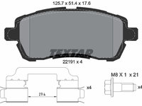 Set placute frana frana disc 2219103 TEXTAR