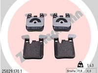 Set placute frana frana disc 25029 170 1 ZIMMERMANN pentru Bmw Seria 1 Bmw Seria 3 Bmw Seria 4 Bmw Seria 2