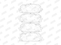 Set placute frana frana disc 573773J JURID pentru Audi Q7 Audi A4 Audi A5 Audi Q5 Audi A8 Audi A7 Vw Touareg Audi Q8 Audi A6 Audi E-tron