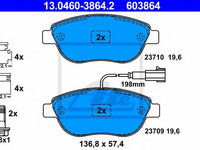 Set placute frana,frana disc ABARTH 500C (312) (2009 - 2020) ATE 13.0460-3864.2