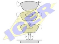 Set placute frana,frana disc ALFA ROMEO 145 (930), ALFA ROMEO 146 (930), FIAT BRAVA (182) - ICER 181601