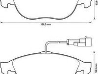 Set placute frana,frana disc ALFA ROMEO 156 (932), LANCIA LYBRA (839AX), LANCIA LYBRA SW (839BX) - JURID 571933D