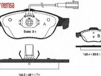 Set placute frana,frana disc ALFA ROMEO 156 (932), LANCIA LYBRA (839AX), LANCIA LYBRA SW (839BX) - METZGER 0660.22