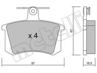 Set placute frana,frana disc ALFA ROMEO 156 (932) (1997 - 2005) METELLI 22-0048-0 piesa NOUA