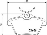 Set placute frana,frana disc ALFA ROMEO 156 (932) (1997 - 2005) BREMBO P 23 067 piesa NOUA