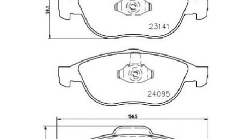 Set placute frana, frana disc ALFA ROMEO 156 