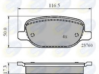 Set placute frana,frana disc ALFA ROMEO 159 (939) (2005 - 2011) COMLINE CBP01769 piesa NOUA