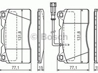 Set placute frana,frana disc ALFA ROMEO 159 (939) (2005 - 2011) BOSCH 0 986 424 577 piesa NOUA