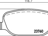 Set placute frana,frana disc ALFA ROMEO 159 (939) (2005 - 2011) TEXTAR 2376002 piesa NOUA