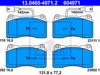 Set placute frana,frana disc ALFA ROMEO 166 (936) (1998 - 2007) ATE 13.0460-4971.2 piesa NOUA